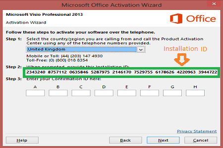 microsoft office 2007 activation wizard confirmation code india